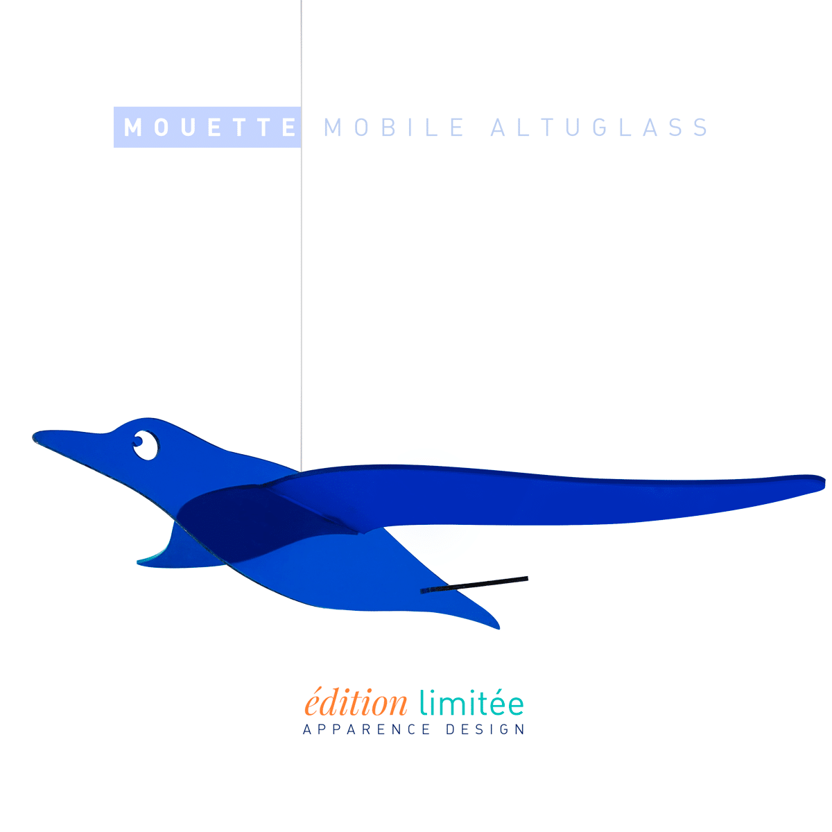 Mobile décoration maison mouette bleue transparente by apparence design
